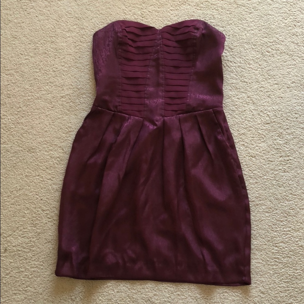 BCBG Strapless Magenta Dress